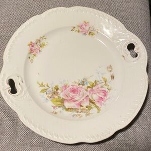 Vintage Plate Detailed w/ Elegant Roses